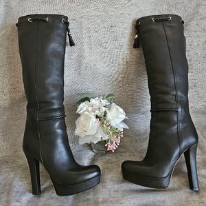 RARE Gucci Black Leather Luxury High Knee Boots Size 5 US